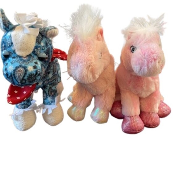 GANZ Other - Webkinz Ganz Pony Pegasus Horse Bundle No Code Stuffed Animals